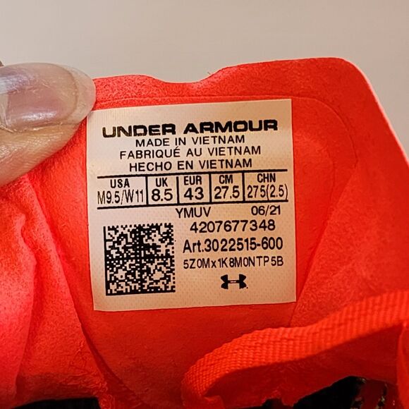 Under Armour Cleats Mems 9.5 Womens 11 Dark Sky HOVR Shakedown Distance Track - Picture 8 of 8